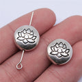 14x14mm 4.1g Antique Silver Zinc Alloy Lotus Spacer Beads for Bracelet Necklace Jewelry Making