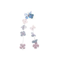 Fabric Butterfly Flower Tassel Hair Clips Pink Blue view 5