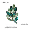 Marquise Crystal Leaf Brooch Decorative Lapel Pin For Jackets And Scarves view 7