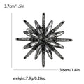 Rhinestone Starburst Brooch Decorative Metal Pin For Jackets And Lapels view 6