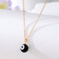 Gold Tone Round Glass Evil Eye Pendant Necklaces in Eight Colors view 10