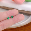 Green 3mm Studs