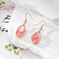 Wire Wrapped Irregular Gradient Resin Drop Earrings 5 Colors view 7