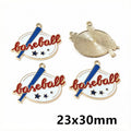 Enamel Baseball Charms in Fifteen Sport and Letter Designs view 11
