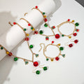 Christmas Bell Tree Necklace Bracelet and Earring Jewelry Set view 1