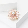 Translucent Petal Flower Brooch With Pearl in Pink or Blue view 3