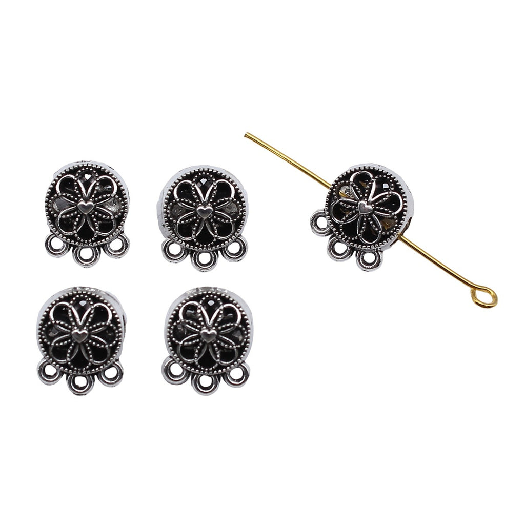 12.5x10.1x7.6mm 1.6g Antique Silver Zinc Alloy Dreamcatcher Large Hole Bail Beads for DIY Jewelry Making