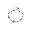Silver Tone Clear Crystal Starburst Bracelet And Pendant Necklace view 5