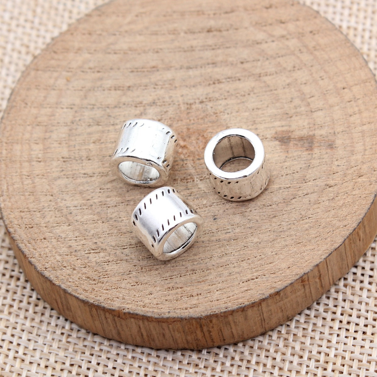 9.5x9.5x7mm 1.75g Multicolor Zinc Alloy Tube Large Hole Spacer Beads for DIY Bracelet Jewelry Making