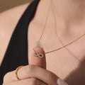 Stainless Steel Infinity Pendant Necklace Pave Zircon Charm view 4