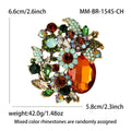 Large Faceted Glass Floral Cluster Brooch In Seven Colorways view 7