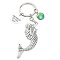 Silver Mermaid Dreaming of the Sea Keychain Scale Charm view 5