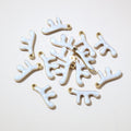 Tiny Colorful Enamel Coral Branch Charms in Nine Options view 6