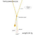 Resin Teardrop Y-Lariat Pull Sweater Necklace Multi Color view 11