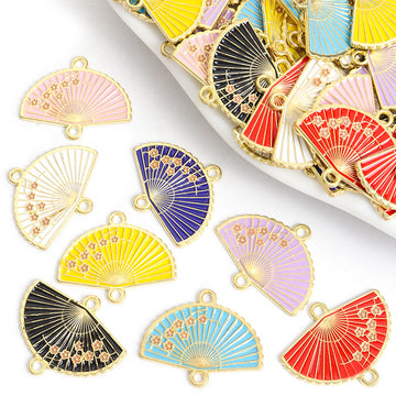 Enamel-Look Decorative Alloy Charms in 8 Styles for Jewelry Crafts