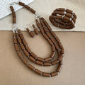 Acrylic Tube Bead Necklace Bracelet Earring Three Colors view 8