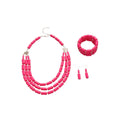 Acrylic Tube Bead Necklace Bracelet Earring Three Colors view 5