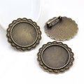 Floral Brooch Brooch Bezel Blank for Cabochon Craft view 3