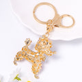 Rhinestone Poodle Keychain Gold Clasp Four Color Variants view 4