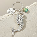 Silver Mermaid Dreaming of the Sea Keychain Scale Charm view 4