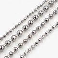 Silver Tone Stainless Steel Ball Chain in Four Bead Sizes view 1