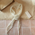 Narrow Patterned Scarf Ties In Seven Neutral And Blue Designs view 11