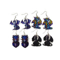 Acrylic Fantasy Dragon Print Drop Earrings 4 Styles view 5