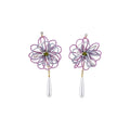 Pastel Thread Flower White Teardrop Earrings Fashion Jewelry view 5