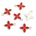 Colorful Four Petal Flower Jewelry Components For DIY Earrings And Bracelets Charms view 11