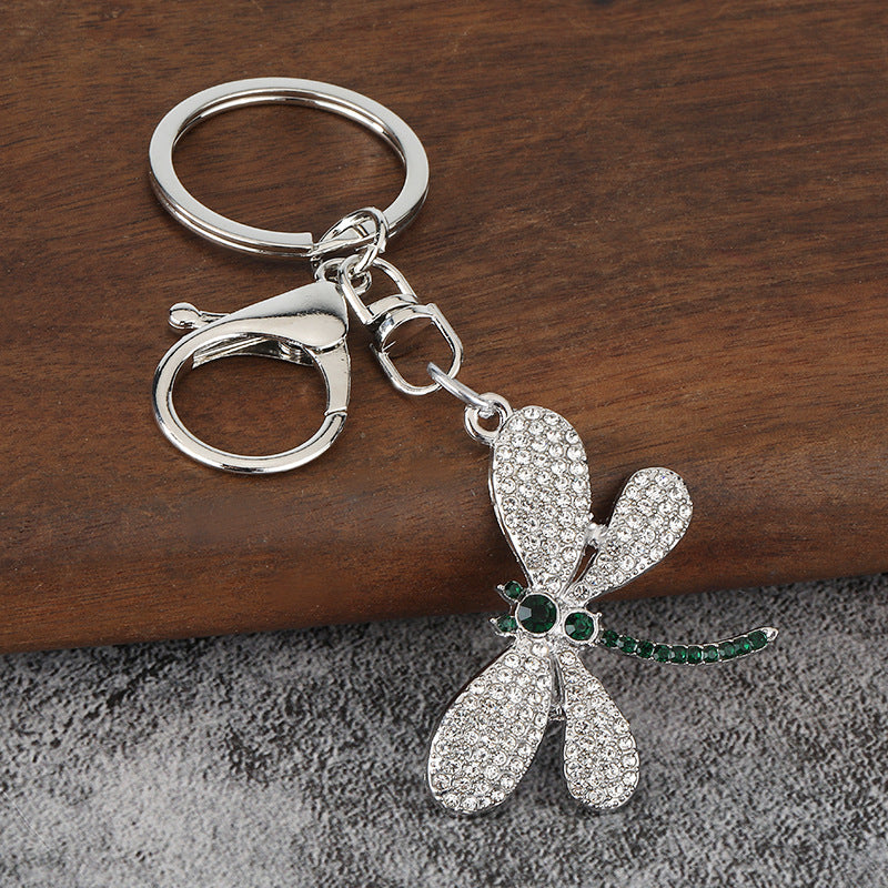 Crystal Dragonfly Keychain Charm Bag Accessory