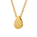 Teardrop Pendant Necklace Fine Chain Gold Steel Rose view 5
