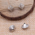 Double Sided Fluted Cone Beads in 2 Metal Finishes for Jewelry Making view 2