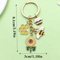 Bee and Honeycomb Charm Keychains in 24 Pictured Variations for Bags and Keys view 3