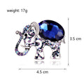 Elephant Crystal Two Designs Metal Brooch Pin for Jackets and Lapels view 2