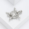 Silver Sea Turtle Brooch Abalone Shell Inlay Antique view 4