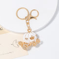 Pumpkin Carriage Enamel Rhinestone Keychain Gold Tone 4 Colors view 7