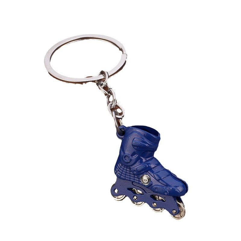 3D Roller Skate Zinc Alloy Keychain Car Bag Charm