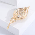 Colorful Crystal Feather Brooch in Pink and Blue for Jackets and Scarves view 4