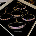 Twenty Six Mixed Pink Crystal Flower Butterfly Heart And Square Bracelets view 4