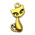 Matte Gold-Tone Cat Metal Charms with 26 Listed Options view 9