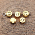 Double Sided Geometric Coin Beads in Two Finishes for Jewelry Making view 4