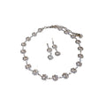 Two Mixed Silver Tone Crystal Necklace And Earring Set Designs view 5