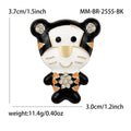 Cartoon Tiger Brooch In 2 Styles With Enamel And Crystal Details view 7