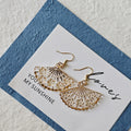 Acrylic Calligraphy Butterfly and Fan Earrings 3 Styles view 2