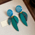 Stone Look Geometric Drop Earrings in Three Colorways view 6