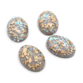 Oval Resin Cabochons with Metallic Foil in Eleven Color Options view 4