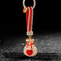Jeweled Heart Fortune Pouch Keychains in Seven Colors plus Assorted view 1