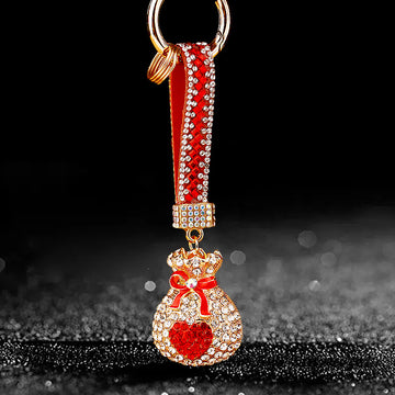 Jeweled Heart Fortune Pouch Keychains in Seven Colors plus Assorted