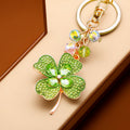 Double Crystal Four Leaf Clover Keychains in Four Colors plus Assorted view 6