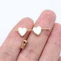 Smooth Heart Metal Beads in 2 Metal Finishes for Jewelry Making view 3